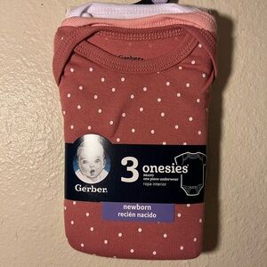 Gerber Baby Bodysuits - Pink and White